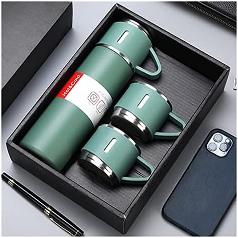500Ml Bullet Thermos Bottle Set Double-Layer Stainless Steel Vacuum Flask Travel Water Bottle Business Tea Cup