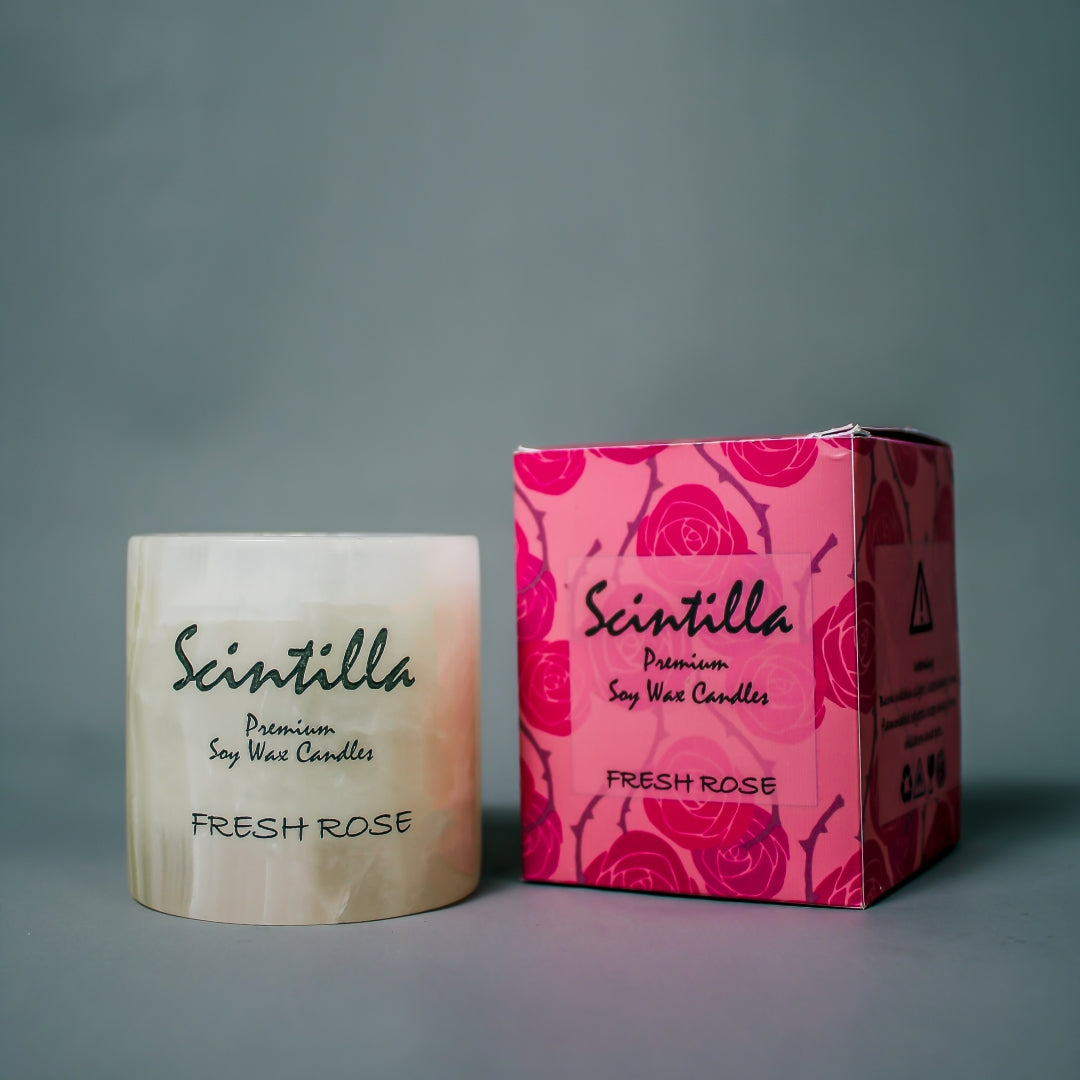Fresh Rose Pink Onyx Candle