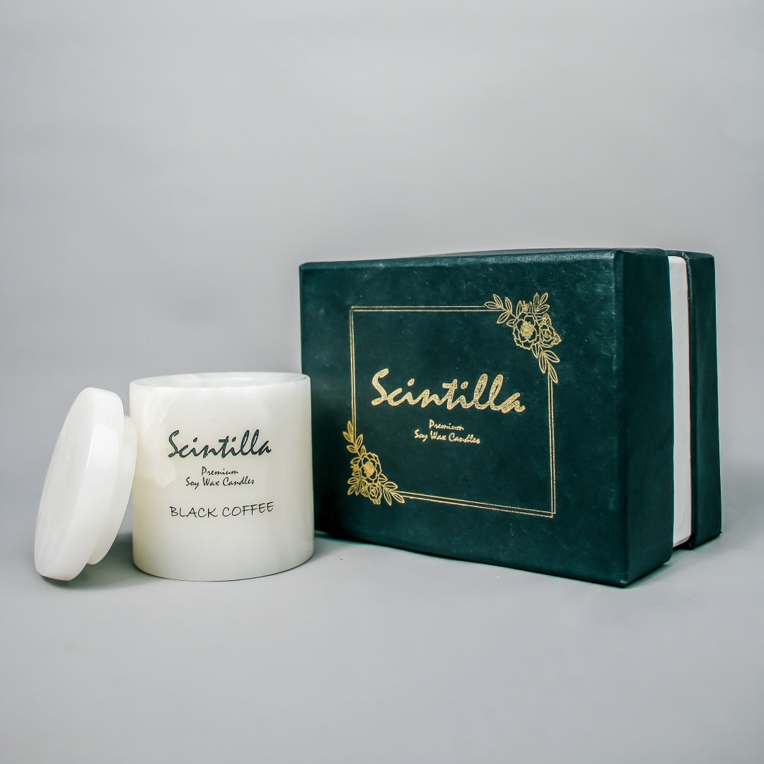Black Coffee White Onyx Candle