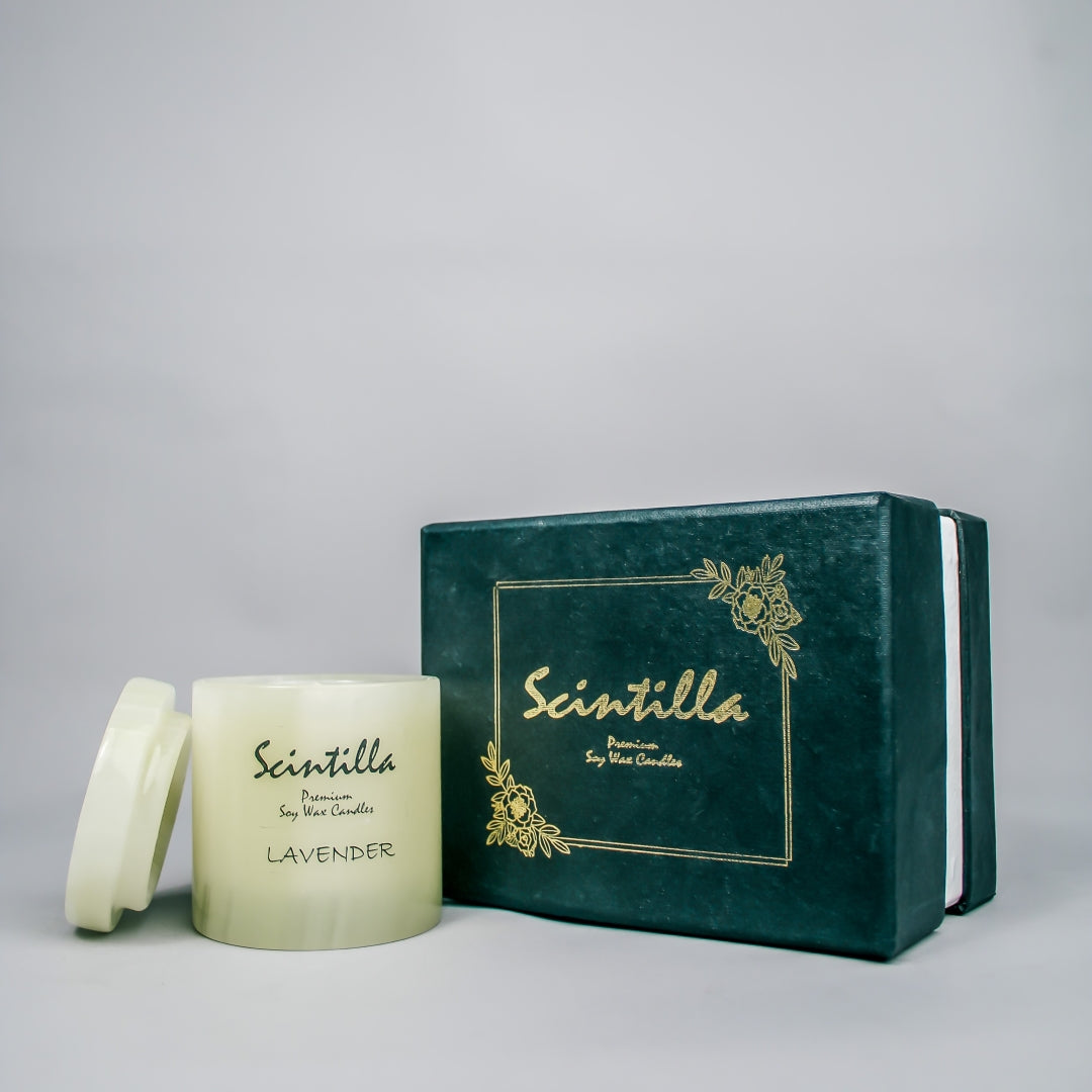 Lavender Green Onyx Candle